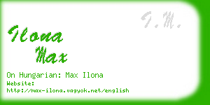 ilona max business card